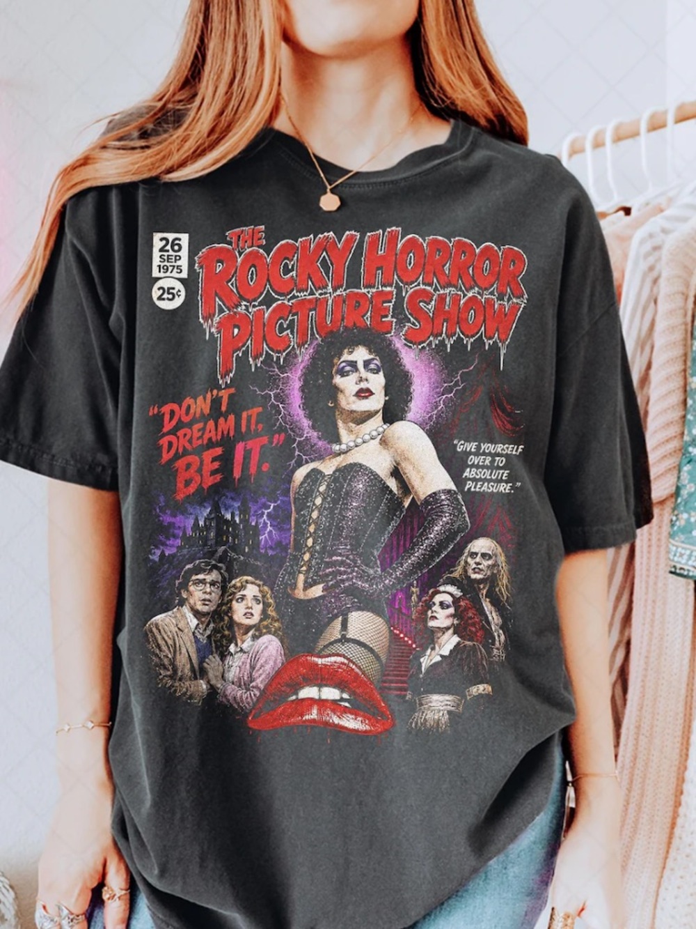 Tim Curry The Rocky Horror Picture Show 2026 Comfort Color Pepper Graphic Tee